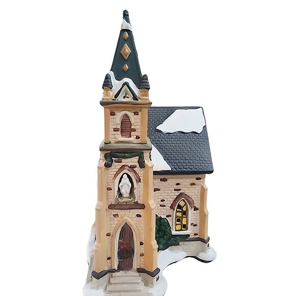 Church of the Devoted Shepherd Santa's Workbench Collection Christmas Village - Picture 4 of 7